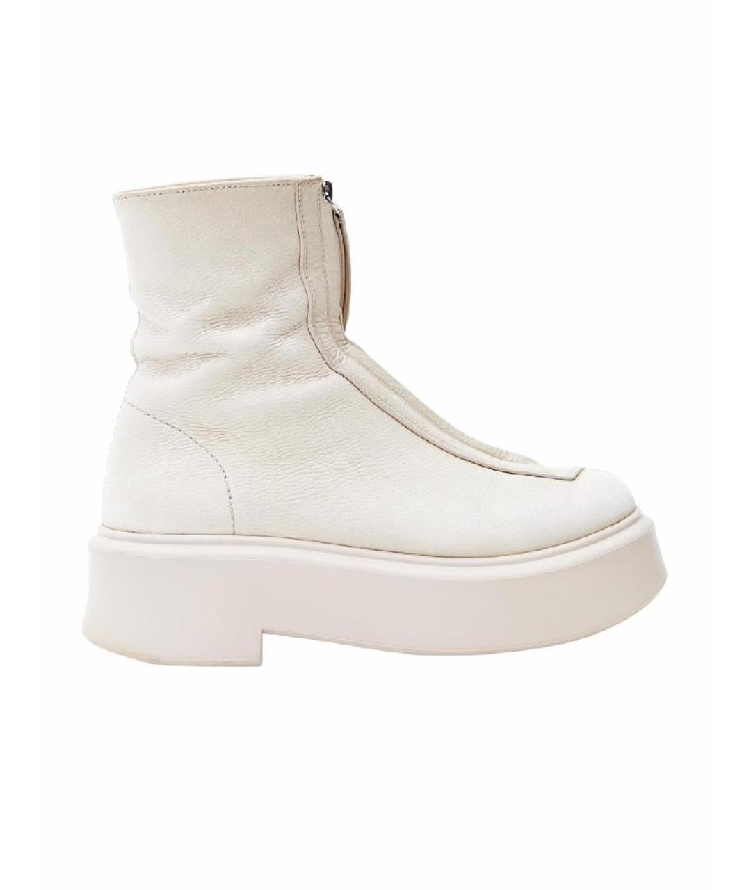 THE ROW Бежевые кожаные полусапоги, фото 1