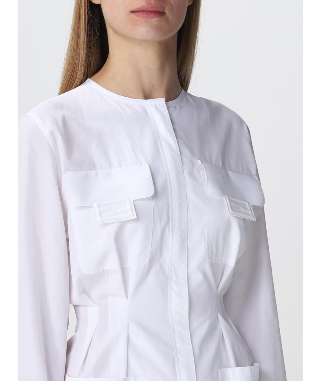 FENDI Белое коктейльное платье, фото 3