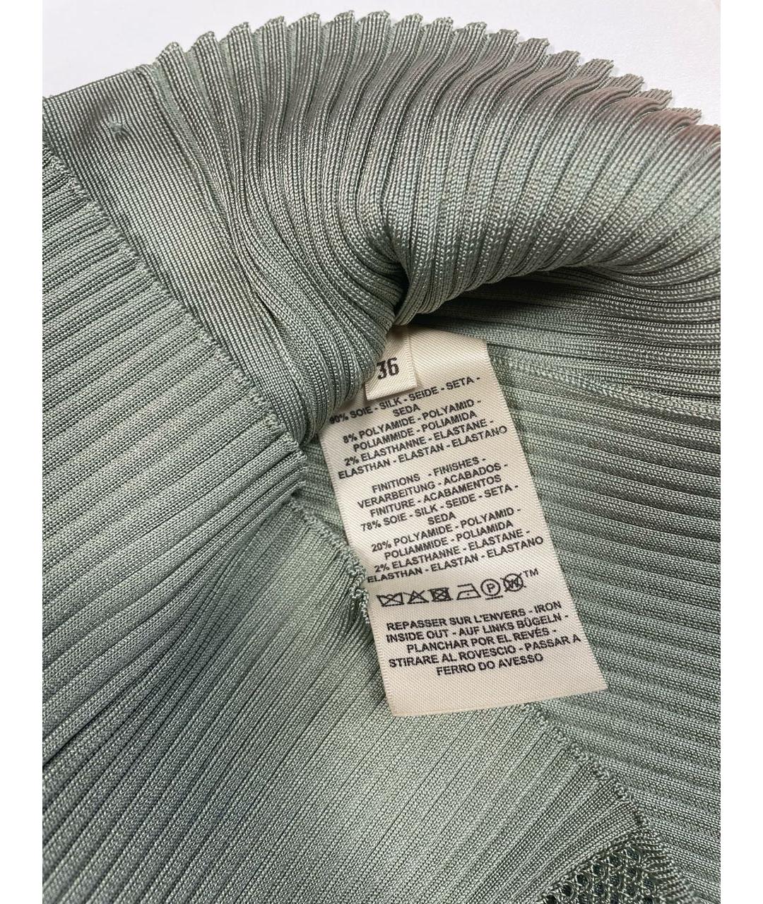 HERMES Зеленый шелковый джемпер / свитер, фото 5