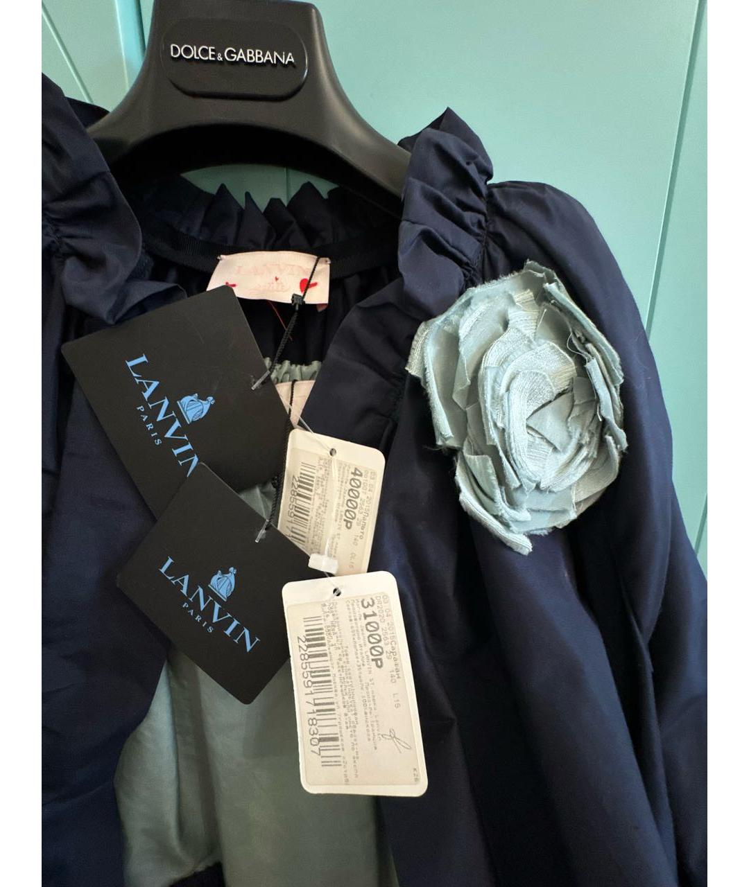 LANVIN Синий льняной комплект, фото 7