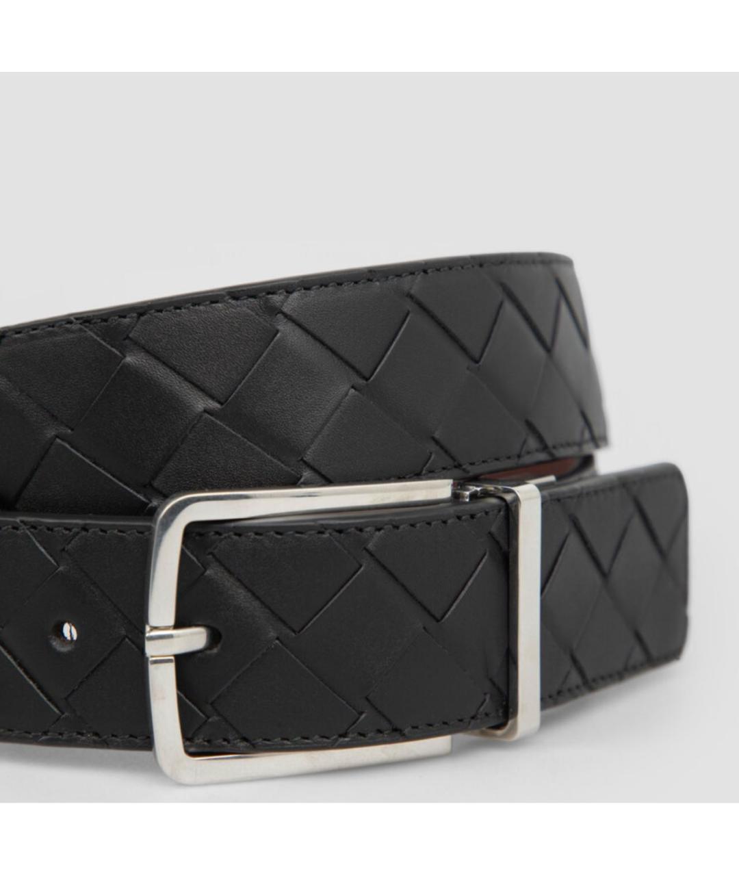 BOTTEGA VENETA Черный кожаный ремень, фото 2