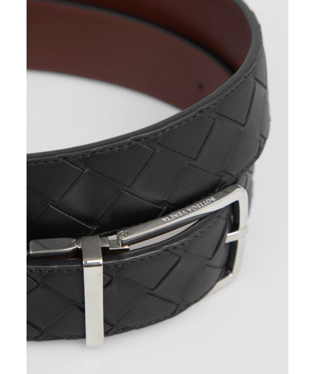 BOTTEGA VENETA Черный кожаный ремень, фото 5