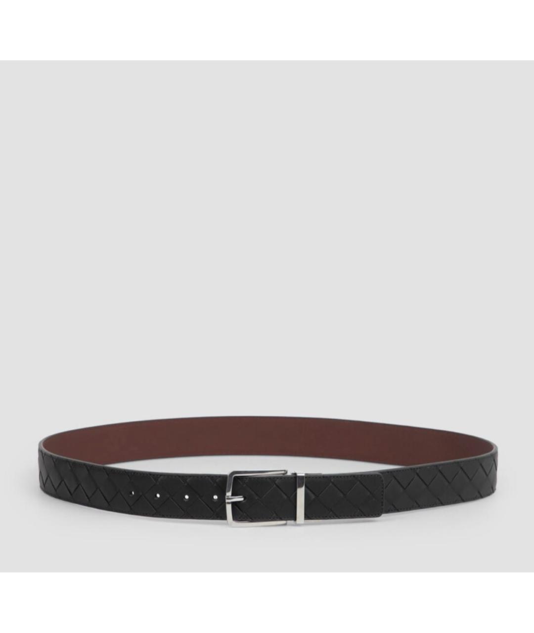 BOTTEGA VENETA Черный кожаный ремень, фото 7
