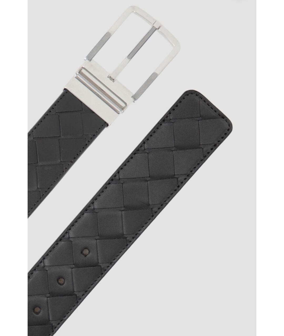 BOTTEGA VENETA Черный кожаный ремень, фото 3