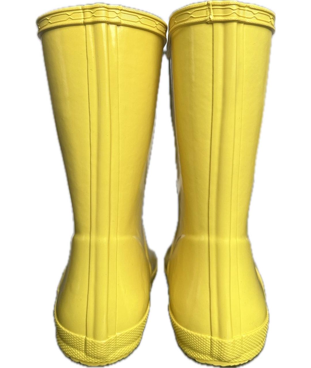 HUNTER KIDS Желтые резиновые сапоги, фото 4