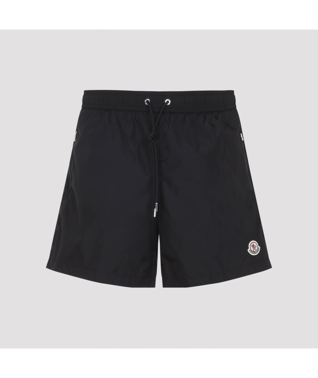 MONCLER Черные полиамидовые шорты, фото 2