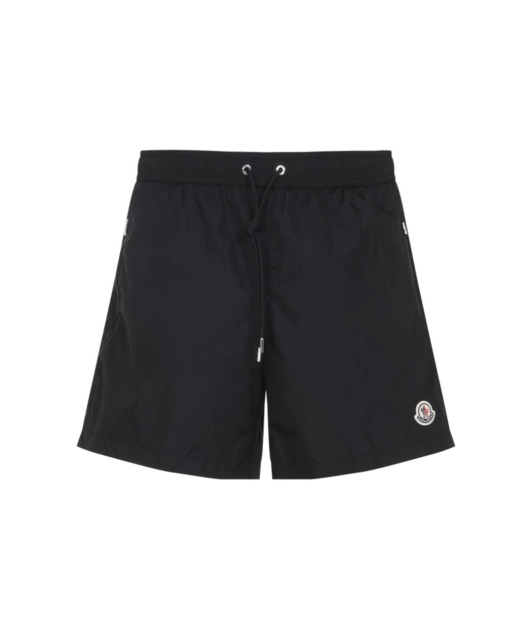 MONCLER Черные полиамидовые шорты, фото 1