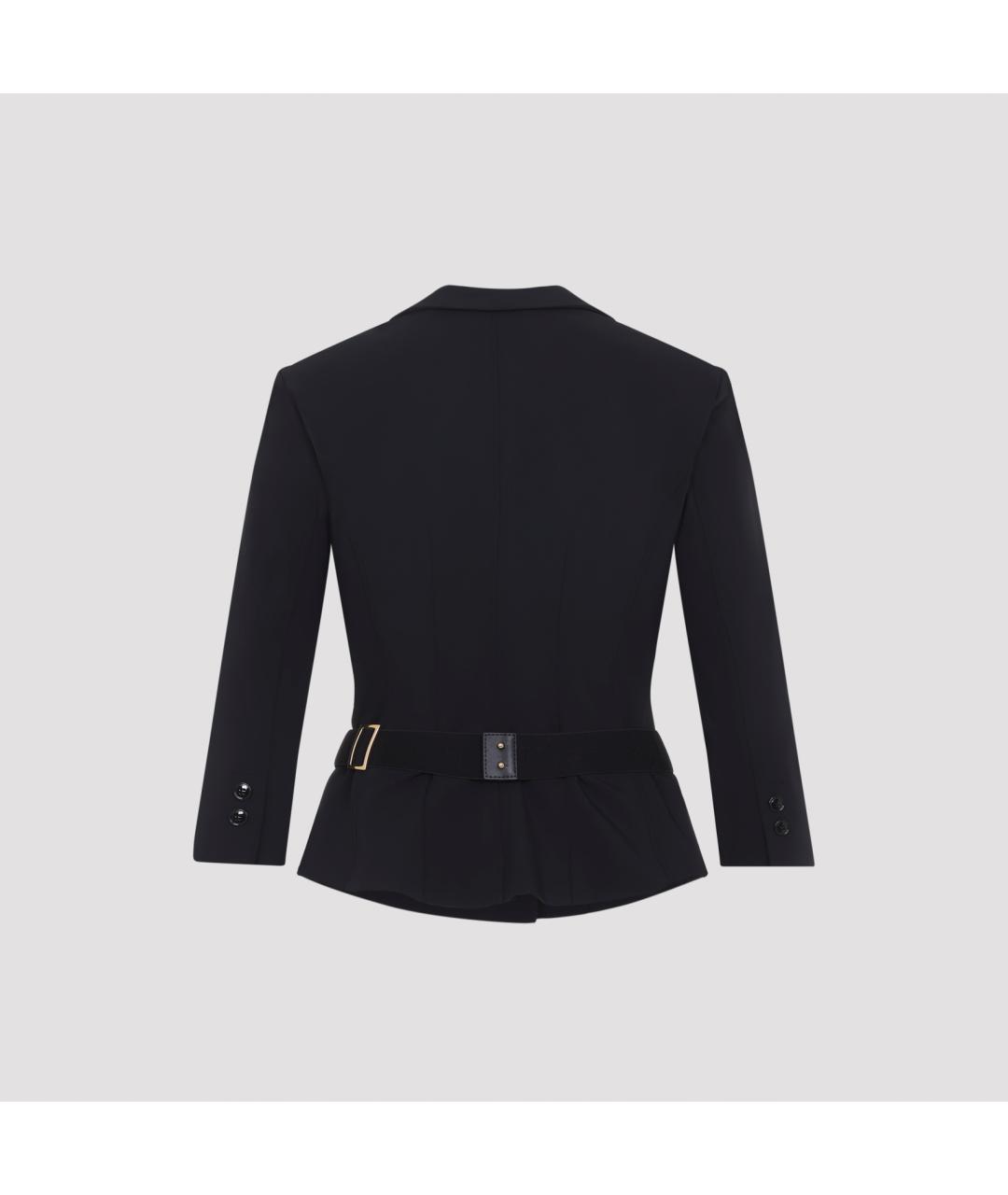 ELISABETTA FRANCHI Черный полиамидовый жакет/пиджак, фото 3