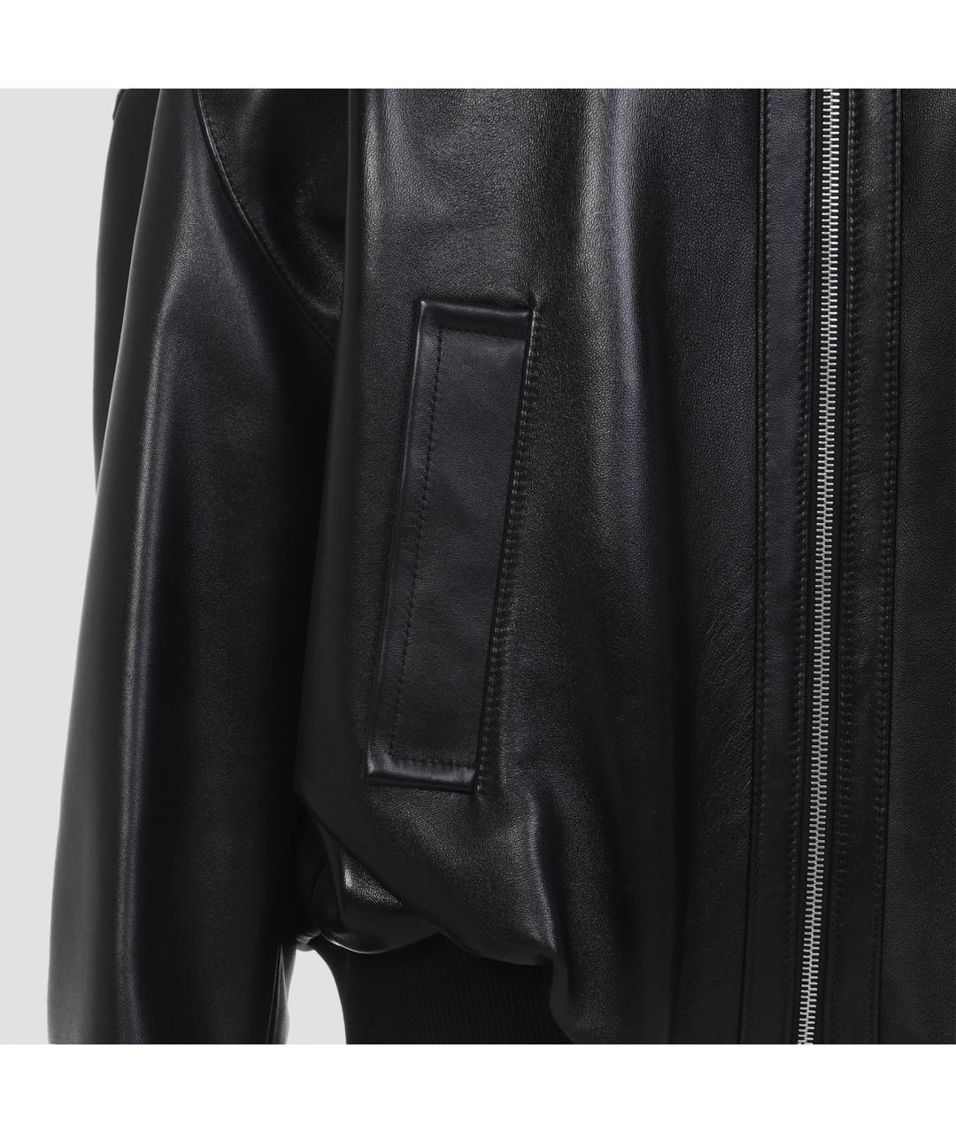 KHAITE Черная кожаная куртка, фото 3
