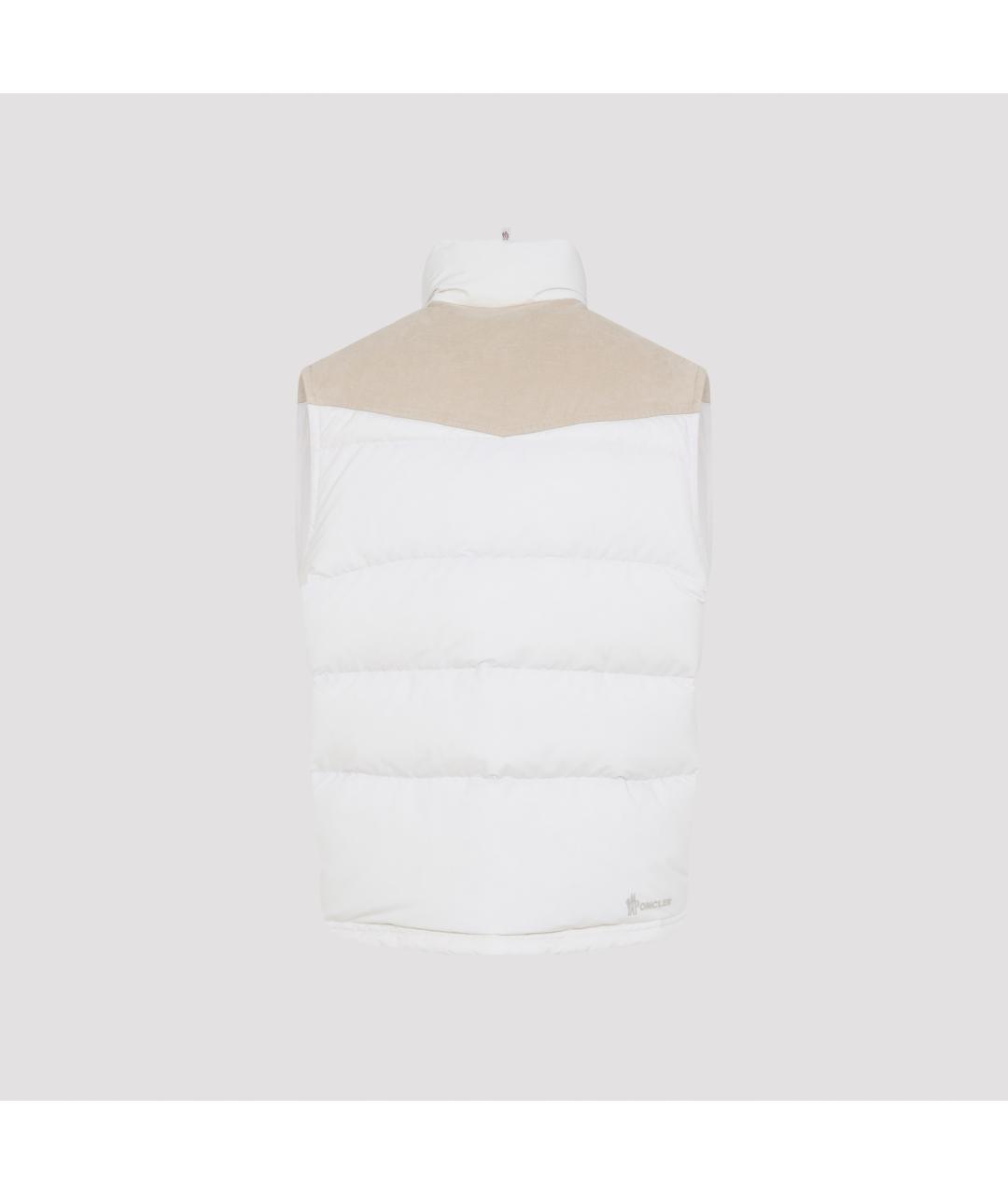 MONCLER GRENOBLE Белый полиэстеровый жилет, фото 3