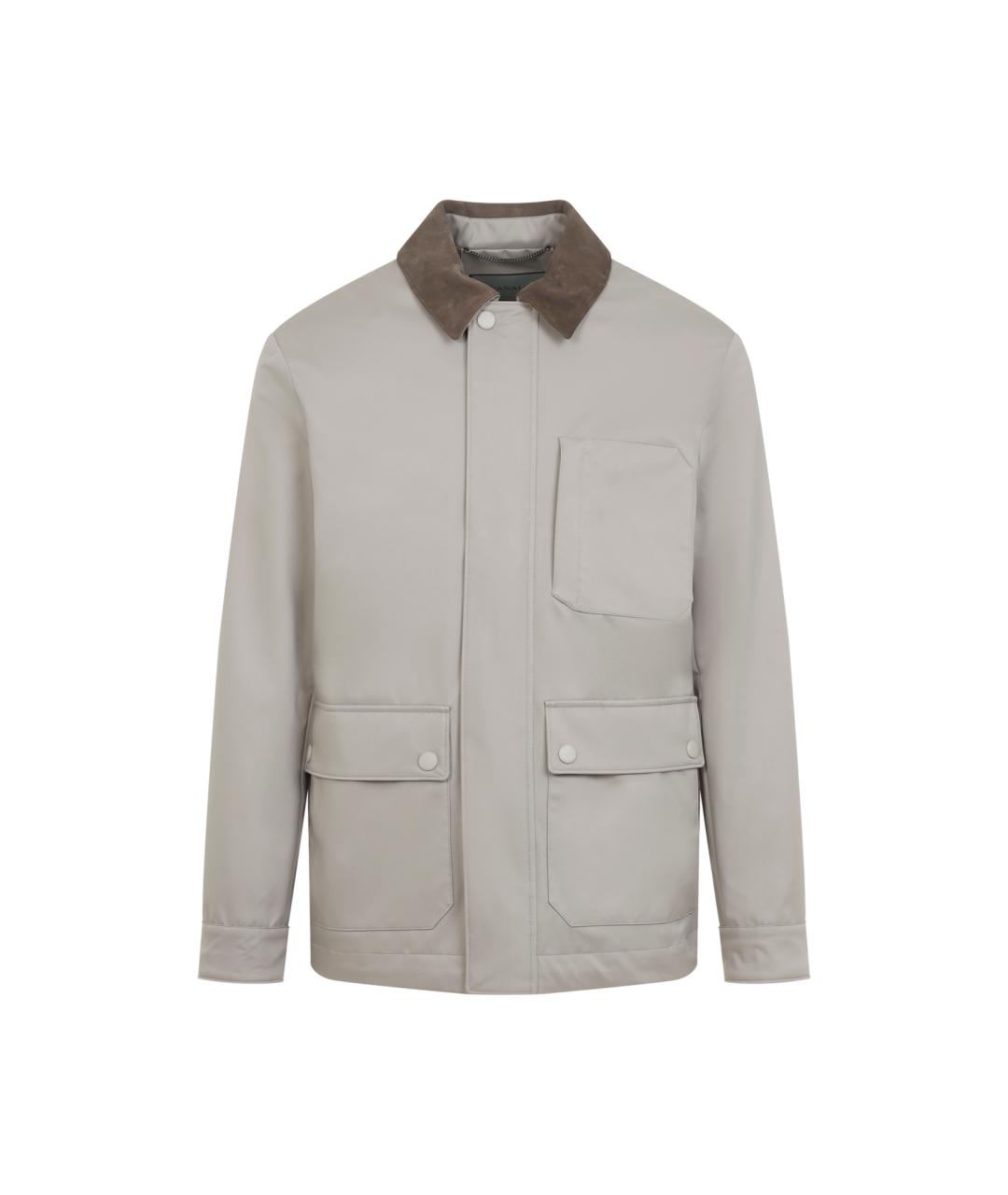CANALI Бежевая полиэстеровая куртка, фото 1