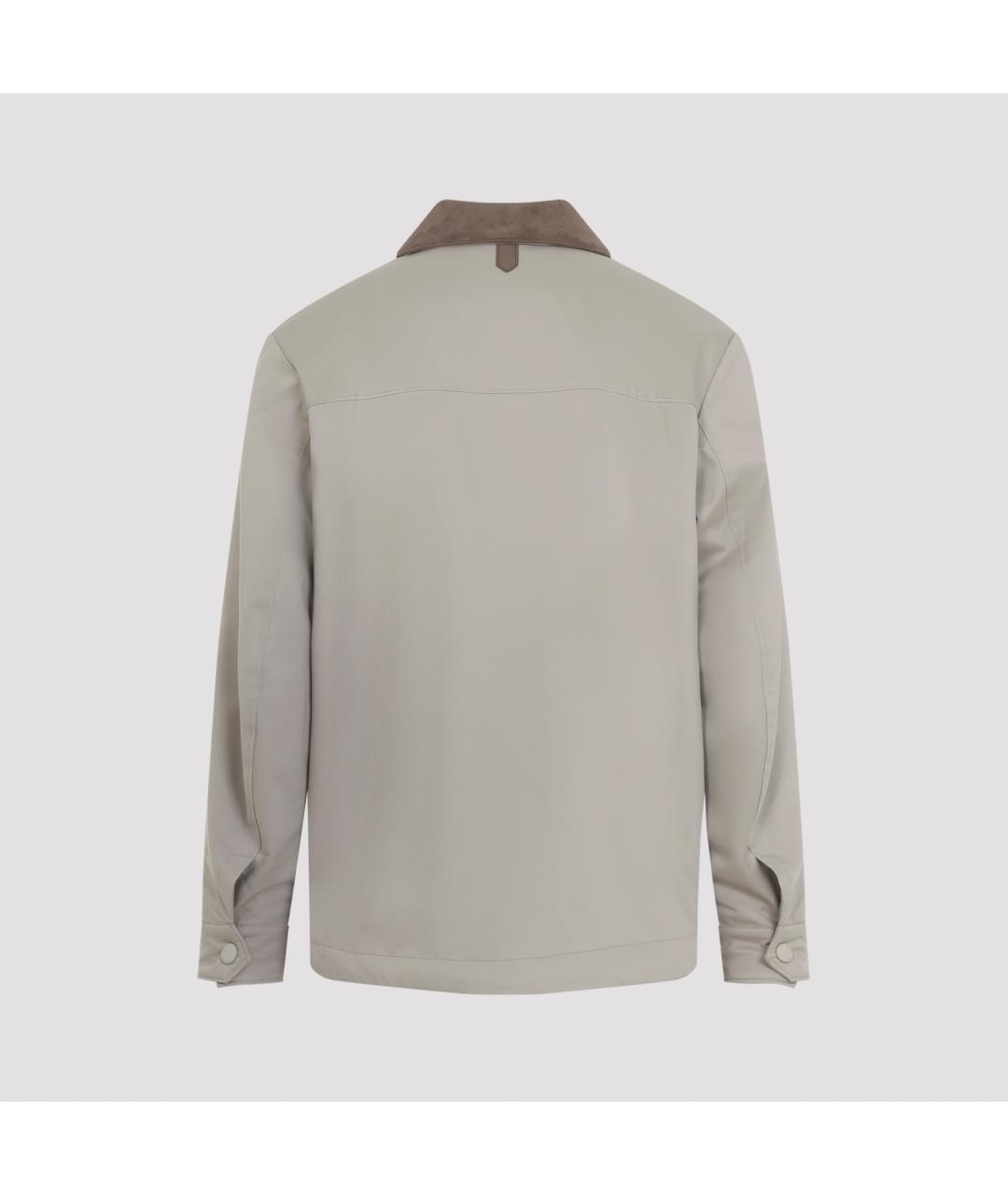 CANALI Бежевая полиэстеровая куртка, фото 3