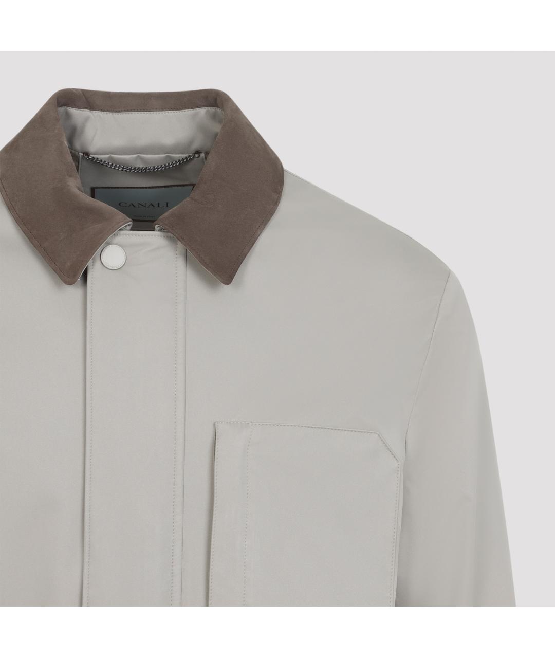 CANALI Бежевая полиэстеровая куртка, фото 5