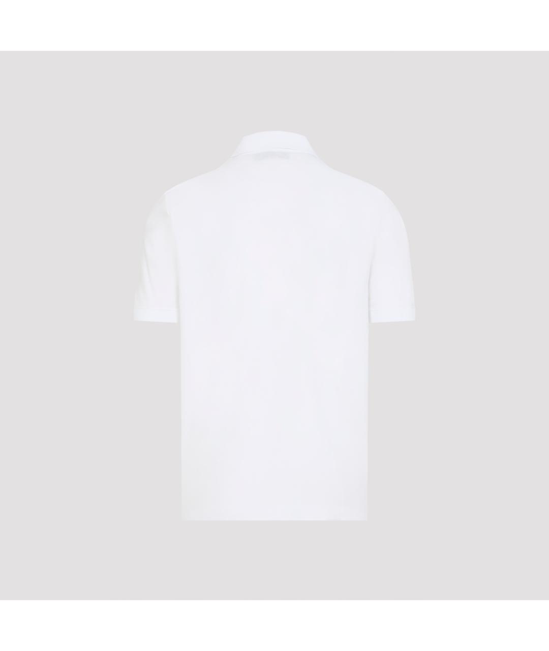CANALI Белое хлопковое поло с коротким рукавом, фото 3