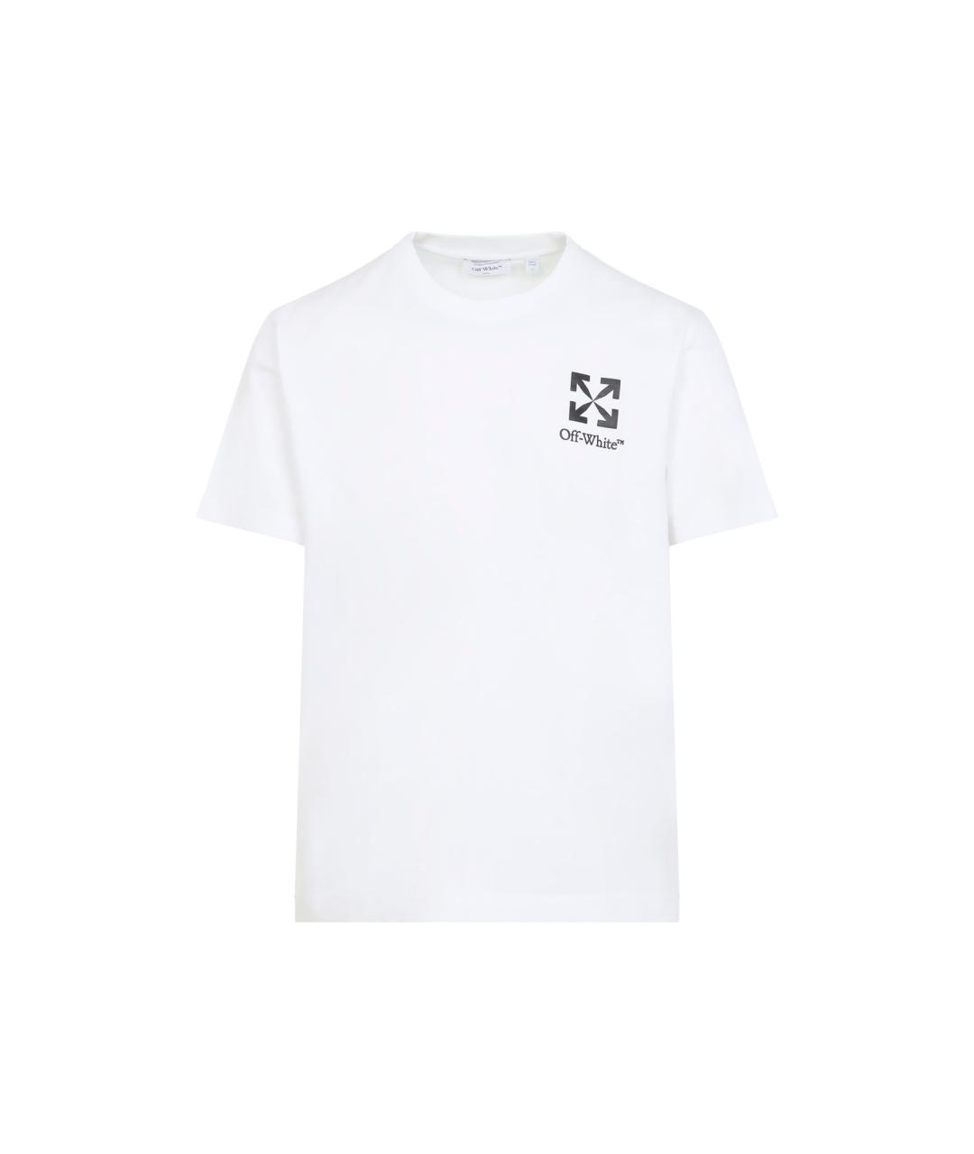 OFF-WHITE Белая хлопковая футболка, фото 1