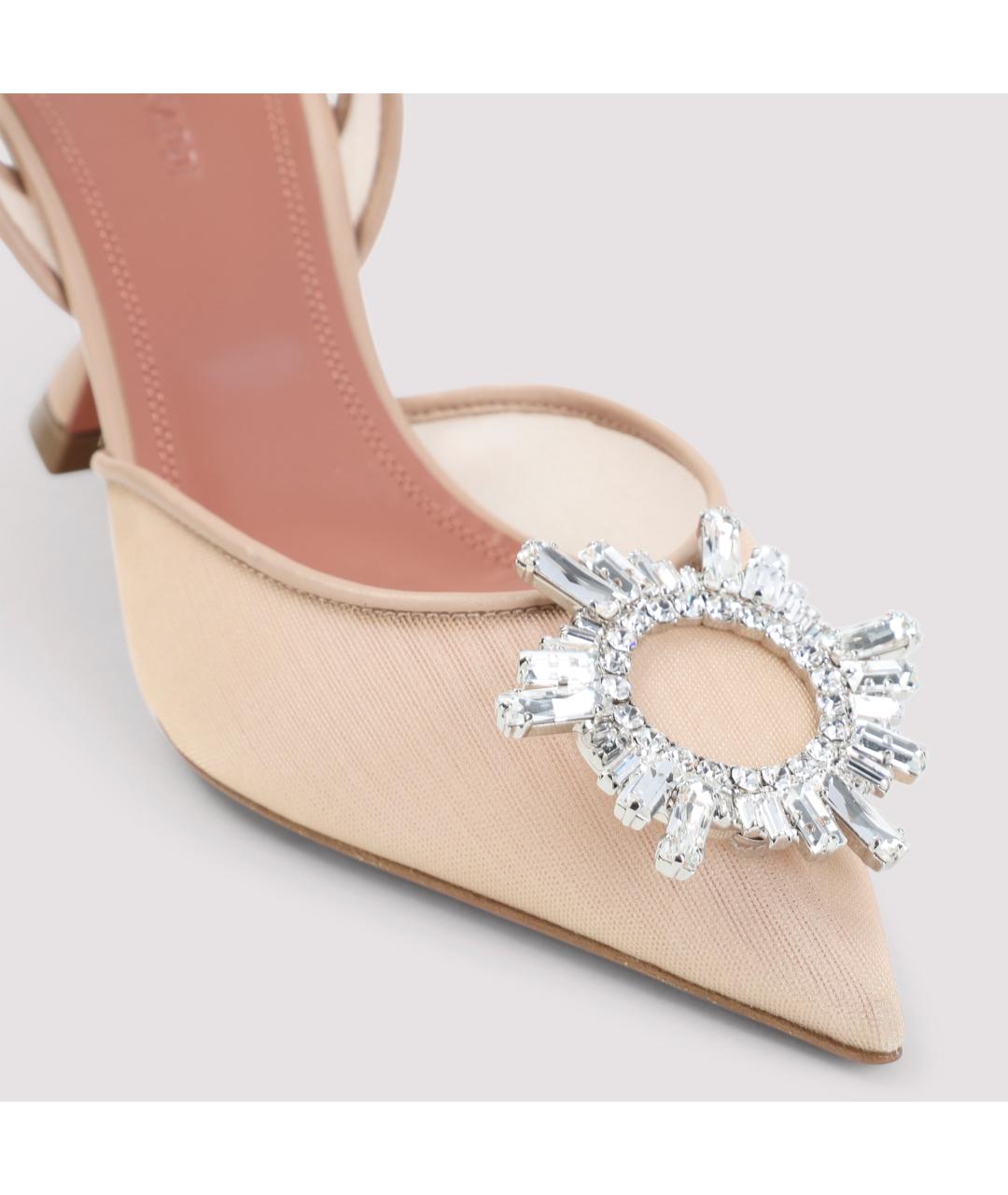 Amina Muaddi Бежевые туфли, фото 6