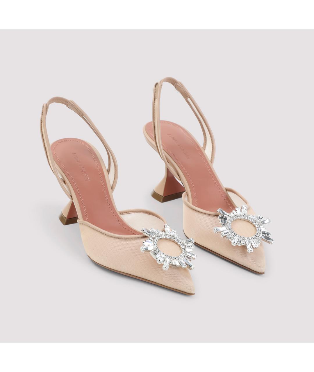 Amina Muaddi Бежевые туфли, фото 5