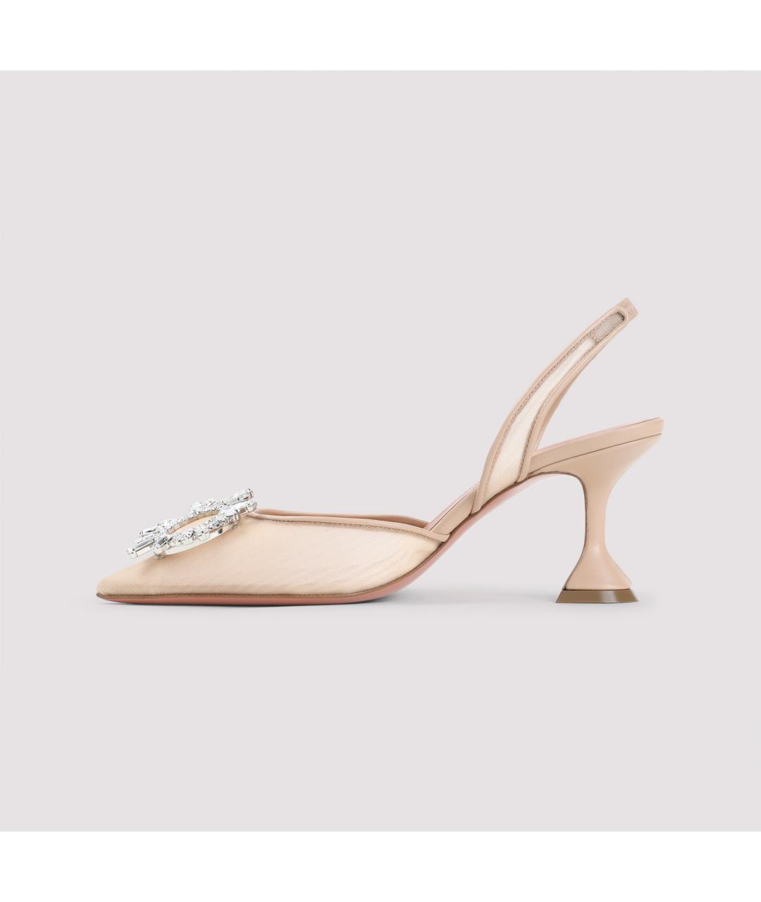 Amina Muaddi Бежевые туфли, фото 4