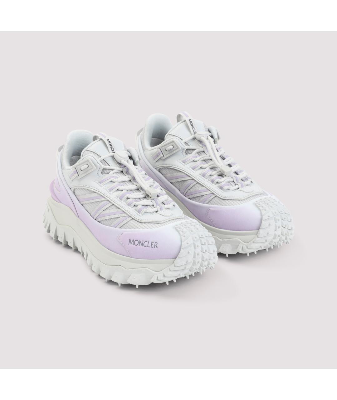 MONCLER Розовые кожаные кроссовки, фото 4