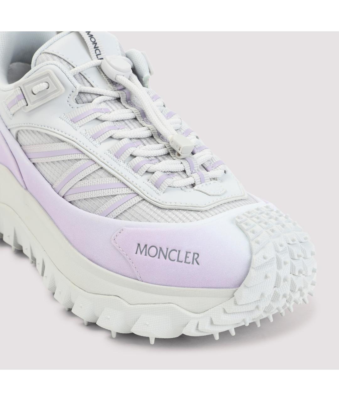 MONCLER Розовые кожаные кроссовки, фото 5