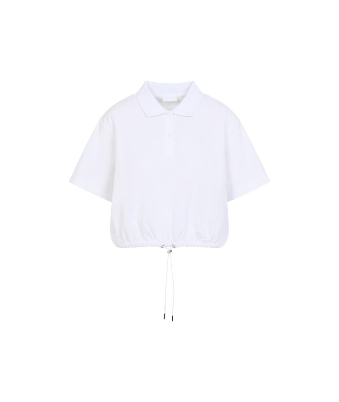 MONCLER Белая хлопковая футболка, фото 1