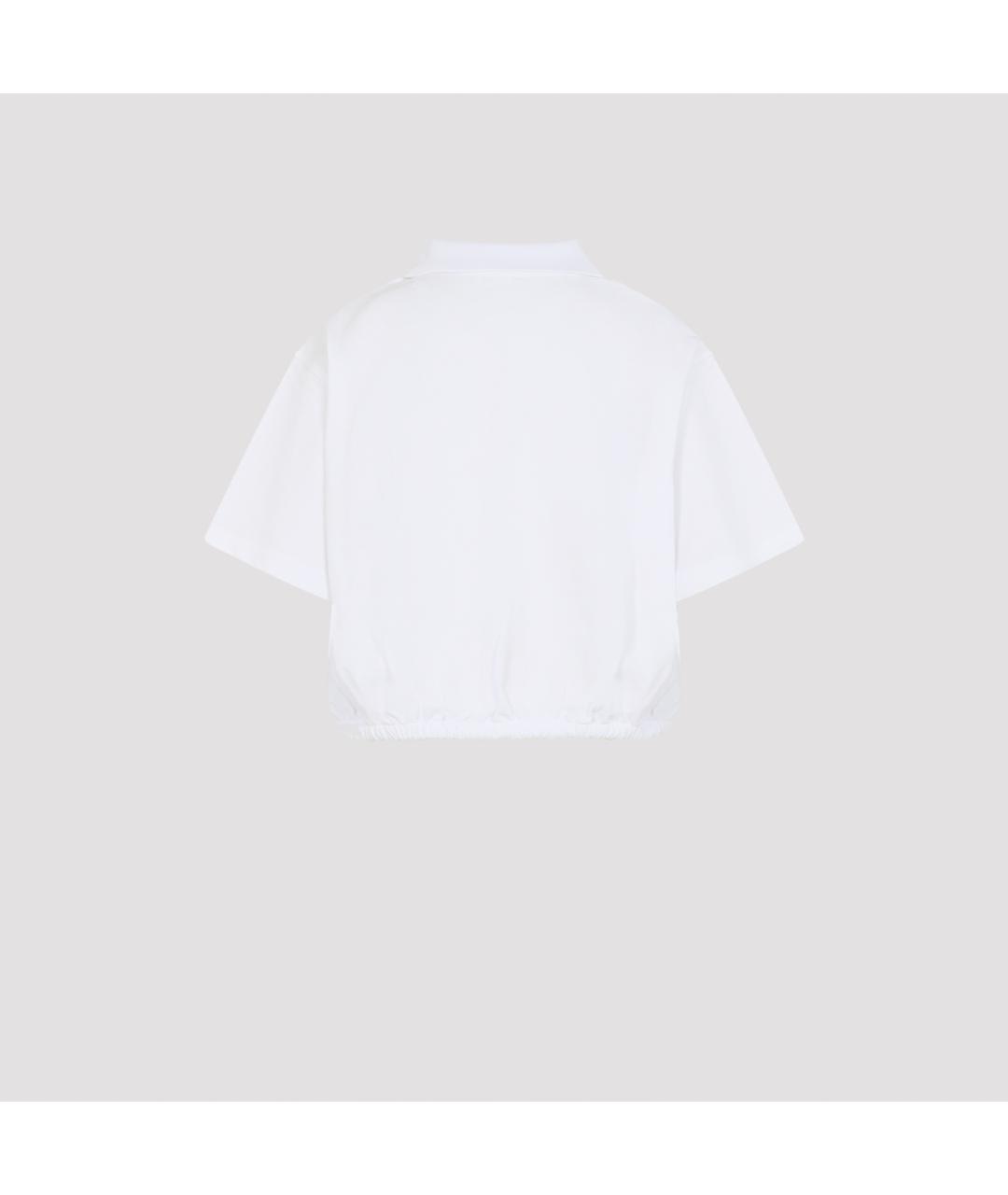 MONCLER Белая хлопковая футболка, фото 3