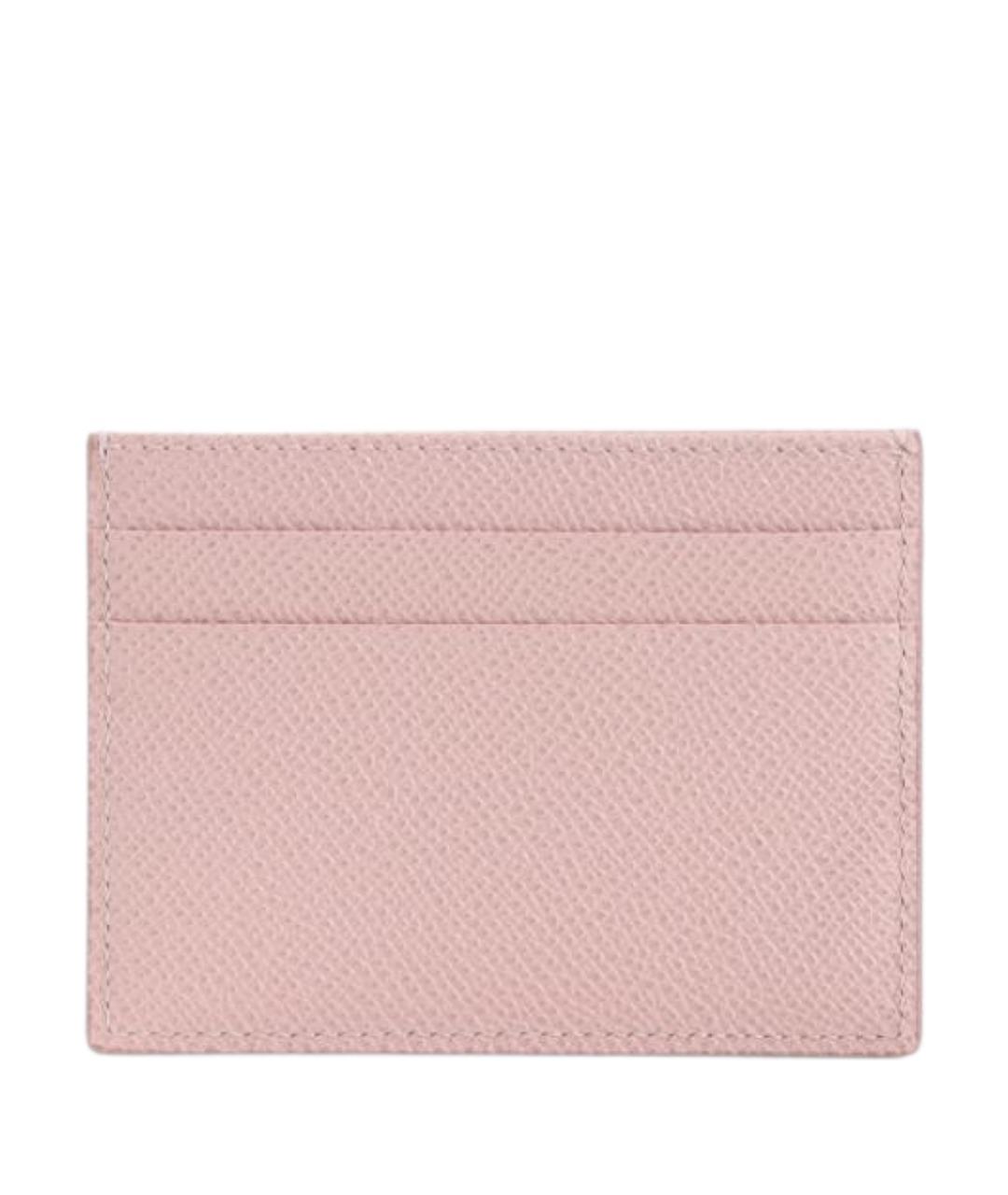 DOLCE&GABBANA Розовый кожаный кардхолдер, фото 2