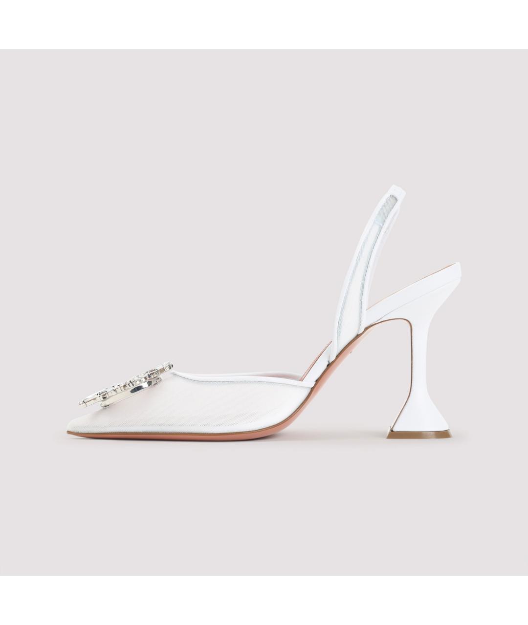 Amina Muaddi Белые туфли, фото 4