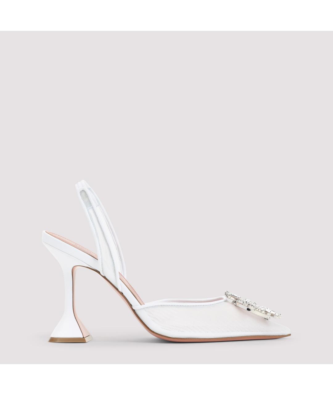 Amina Muaddi Белые туфли, фото 2
