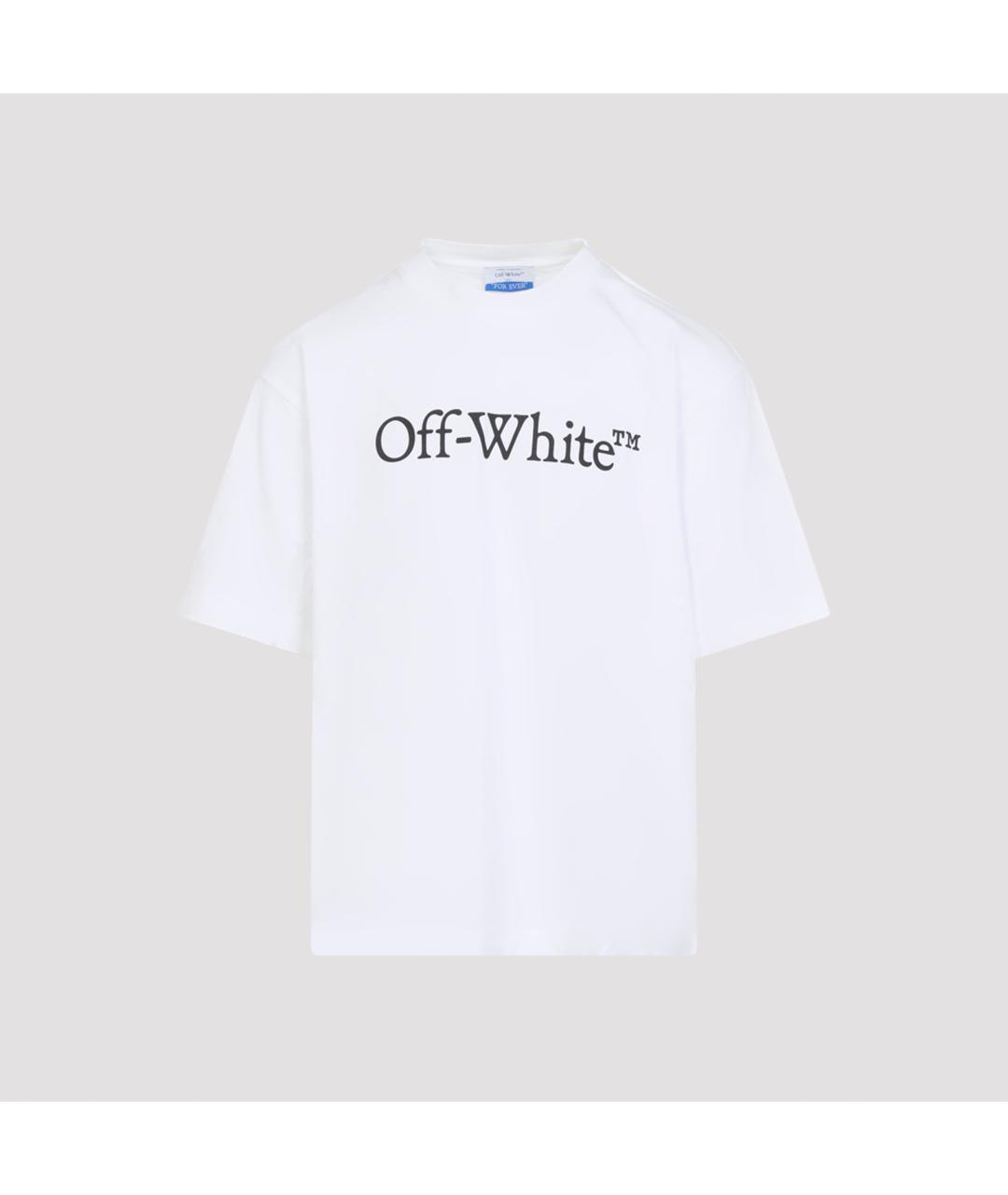 OFF-WHITE Белая хлопковая футболка, фото 2