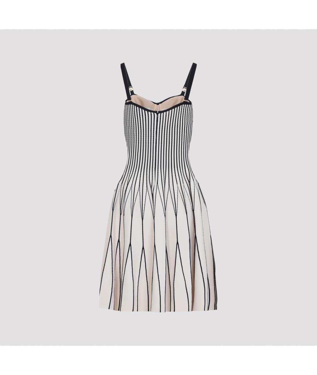 ELISABETTA FRANCHI Бежевое вискозное платье, фото 3