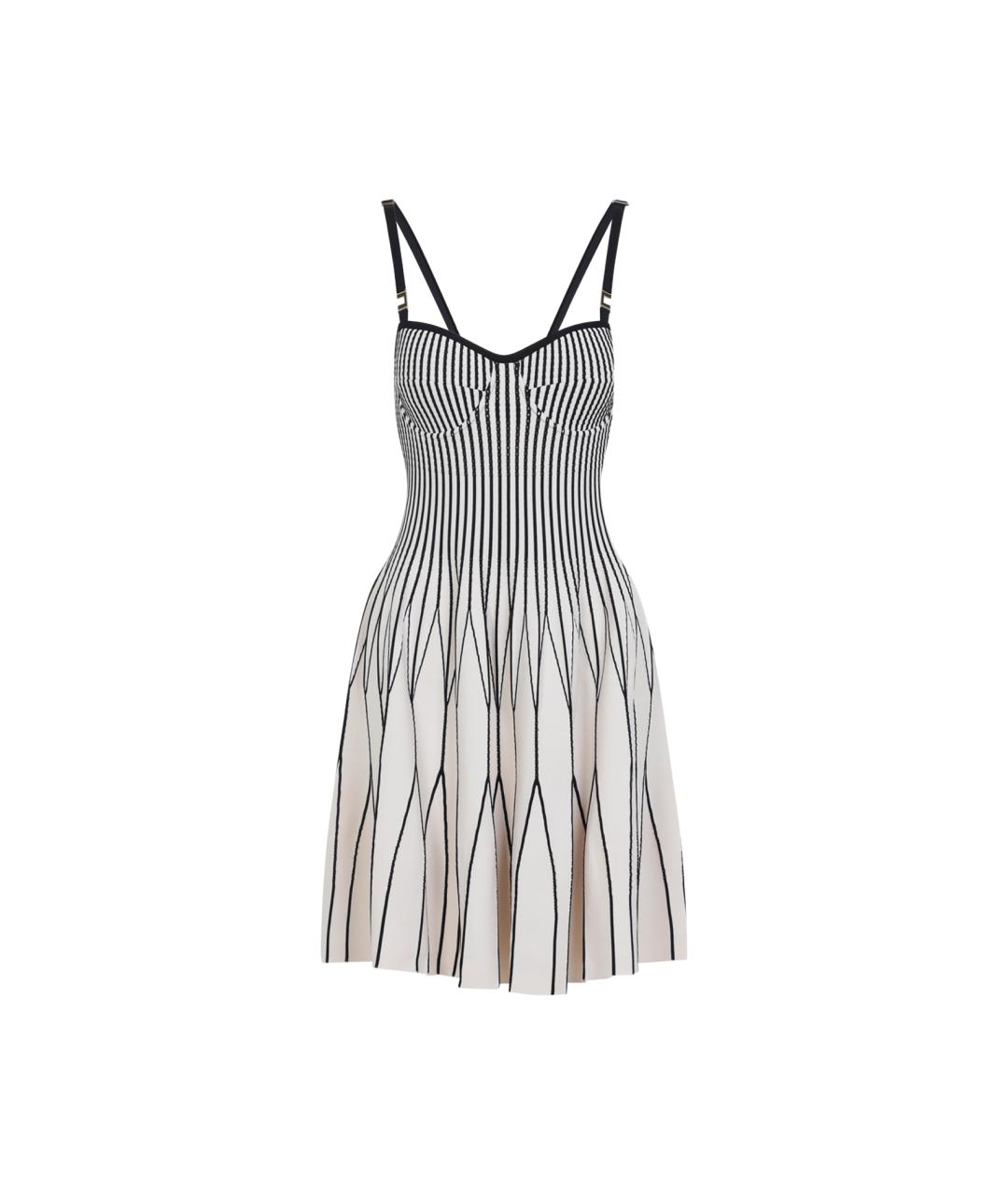 ELISABETTA FRANCHI Бежевое вискозное платье, фото 1