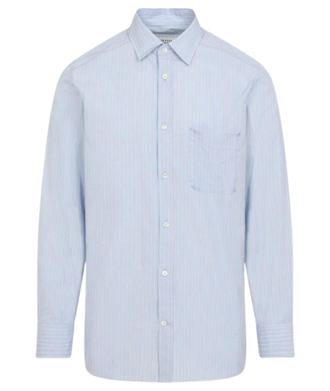 MAISON MARGIELA Голубая хлопковая кэжуал рубашка, фото 1