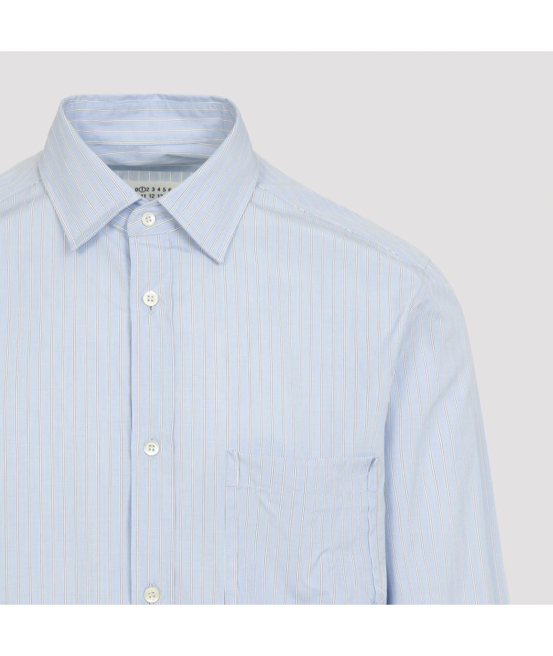 MAISON MARGIELA Голубая хлопковая кэжуал рубашка, фото 3