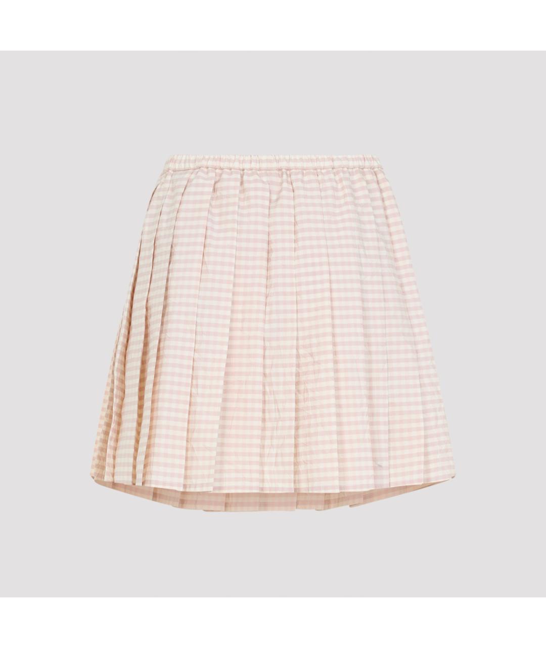 MONCLER Розовая полиэстеровая юбка мини, фото 3