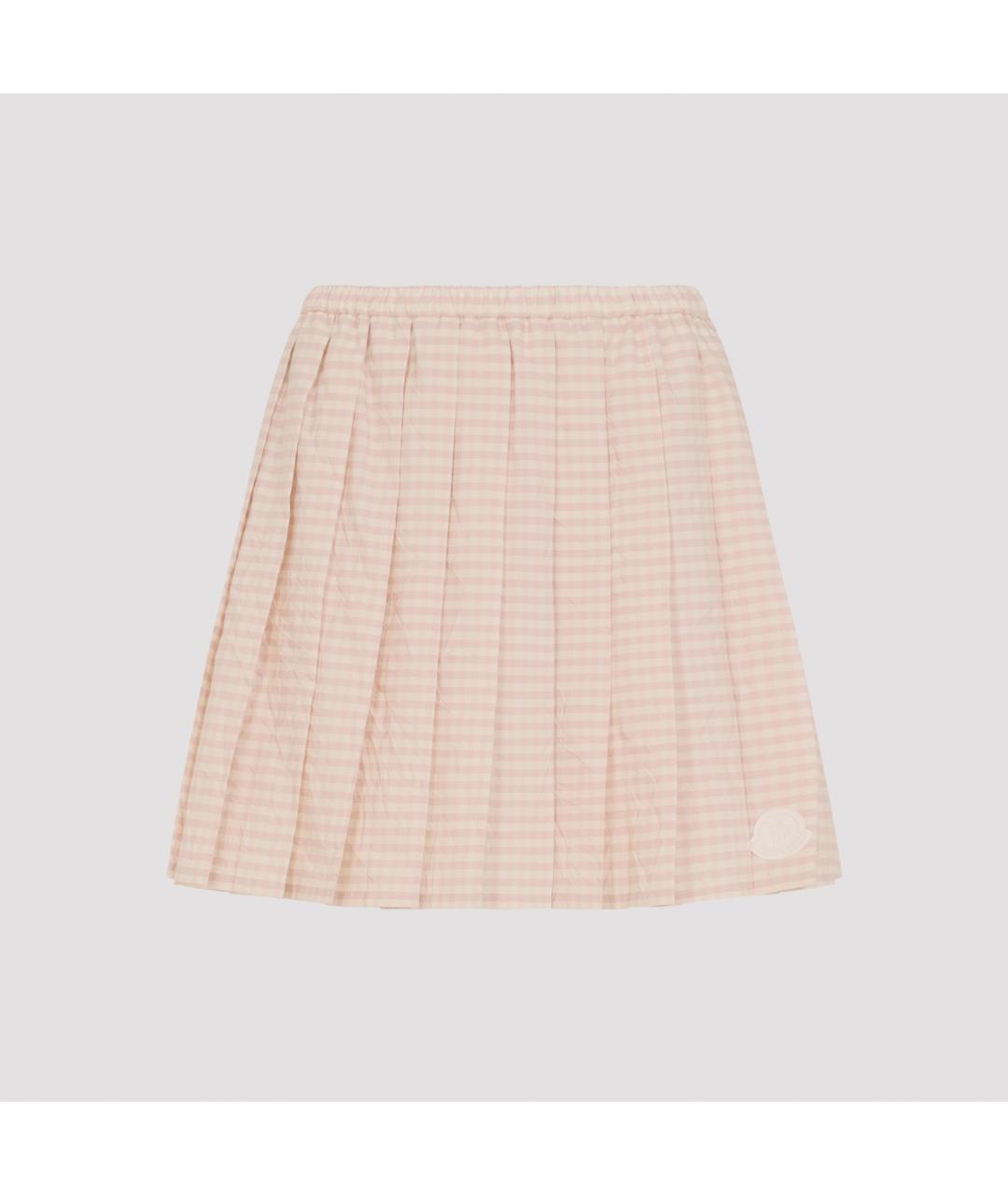 MONCLER Розовая полиэстеровая юбка мини, фото 2