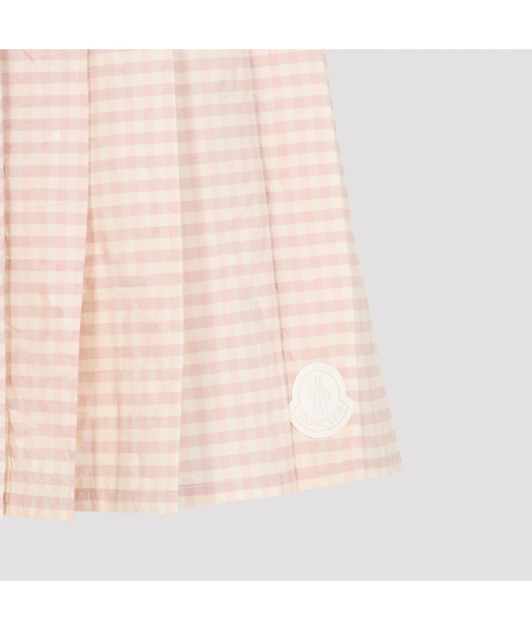 MONCLER Розовая полиэстеровая юбка мини, фото 4