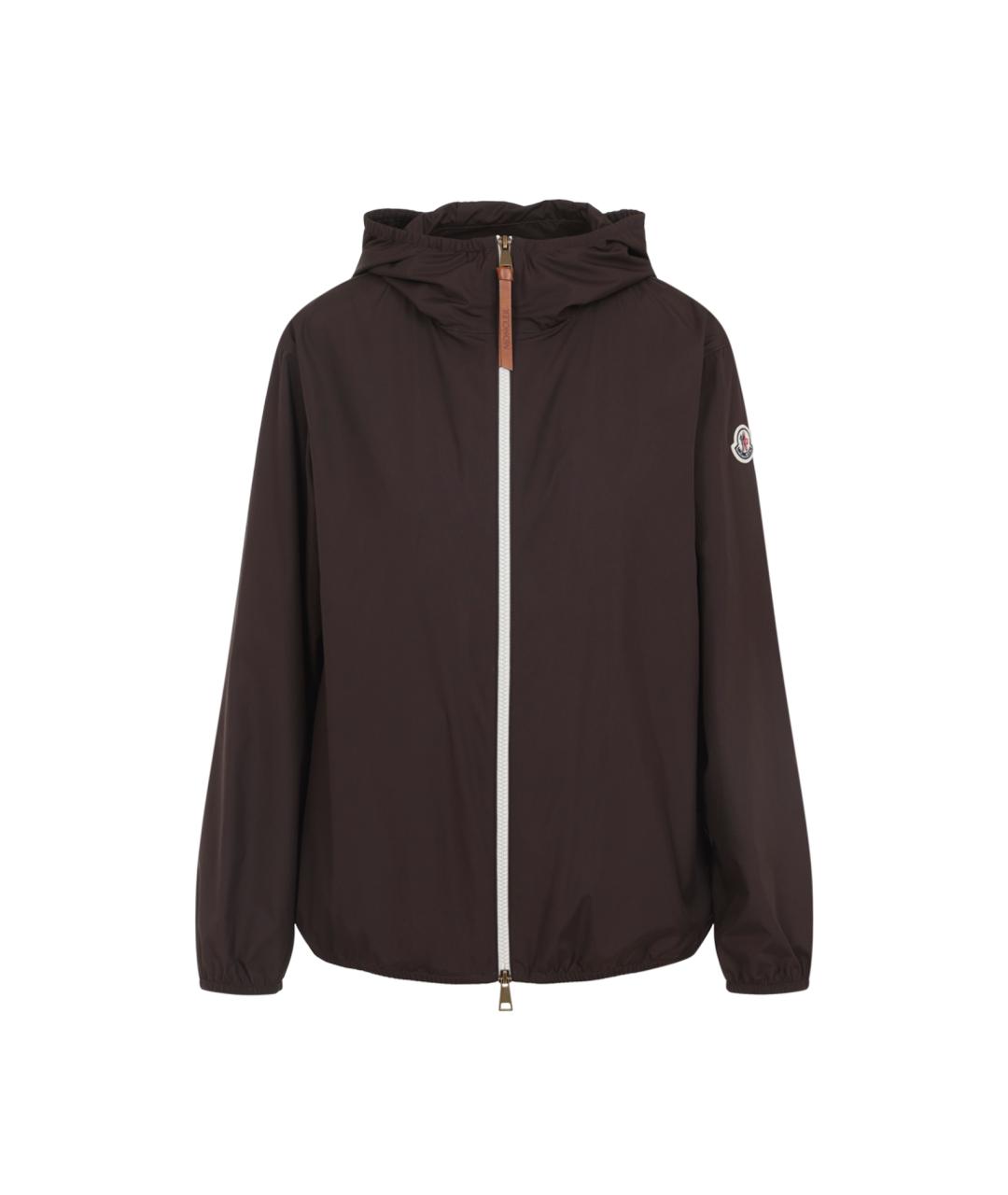 MONCLER Коричневая полиэстеровая куртка, фото 1