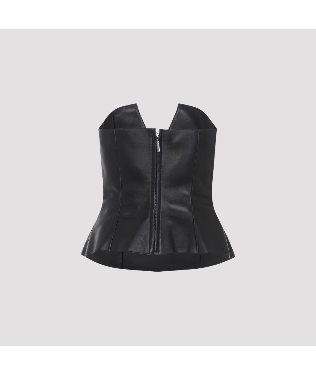 RALPH LAUREN COLLECTION Черный кожаный корсет, фото 3