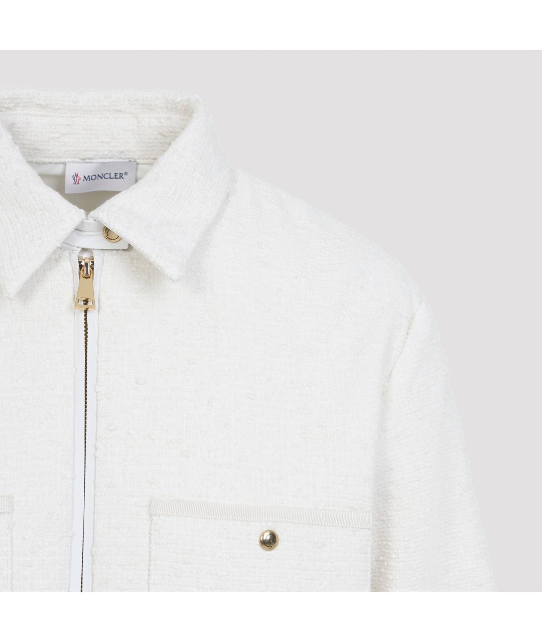 MONCLER Белая хлопковая куртка, фото 4