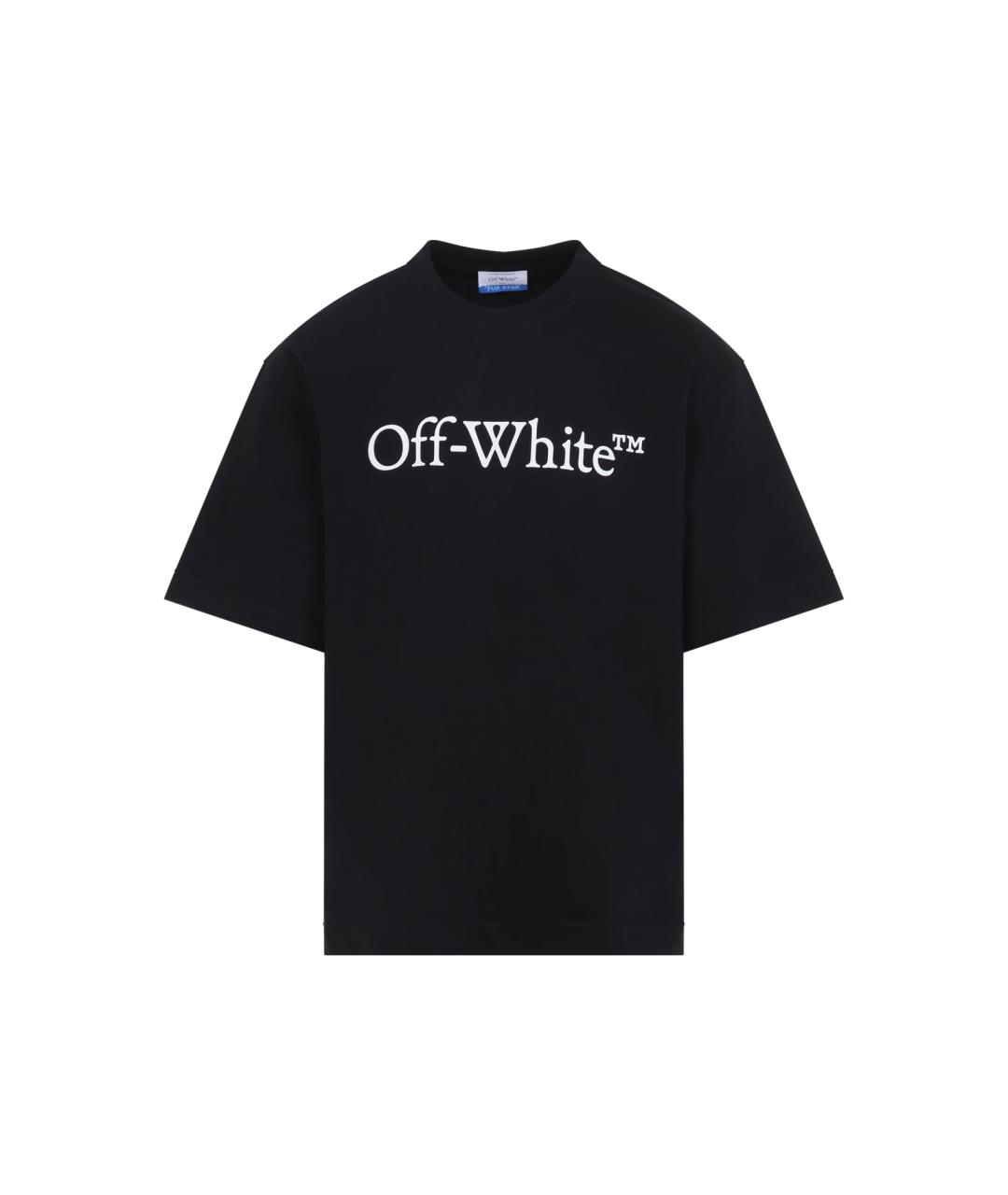 OFF-WHITE Черная хлопковая футболка, фото 1