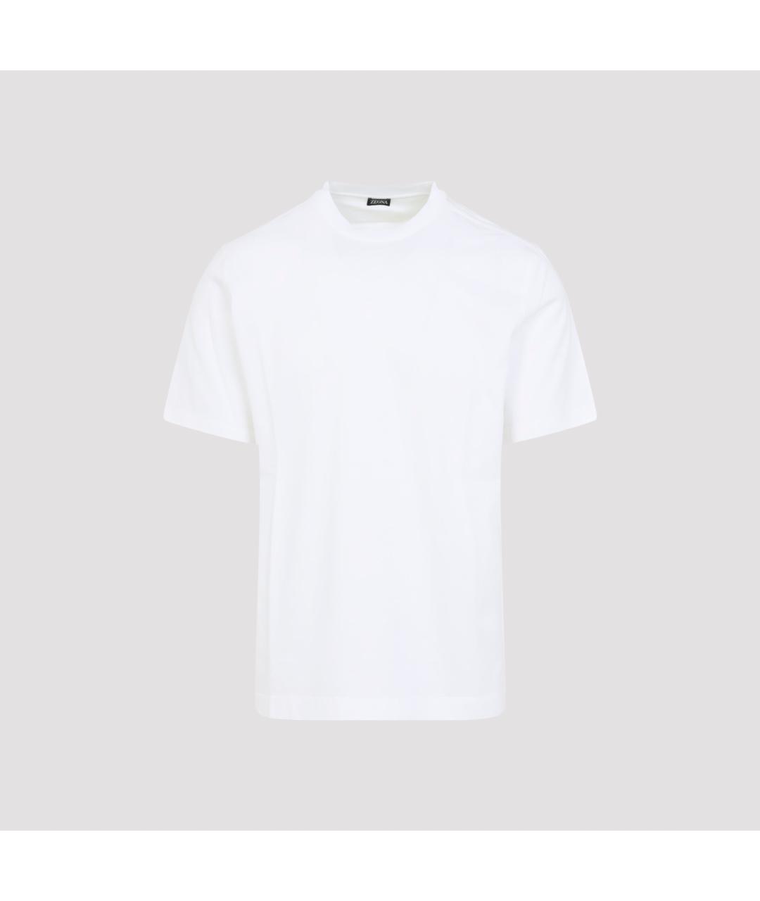 ZEGNA Белая хлопковая футболка, фото 2