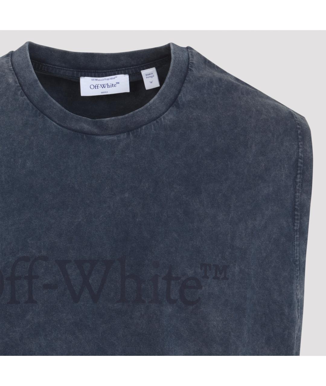 OFF-WHITE Синяя хлопковая майка, фото 4