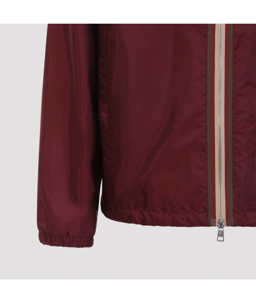 MONCLER Красная полиамидовая куртка, фото 4