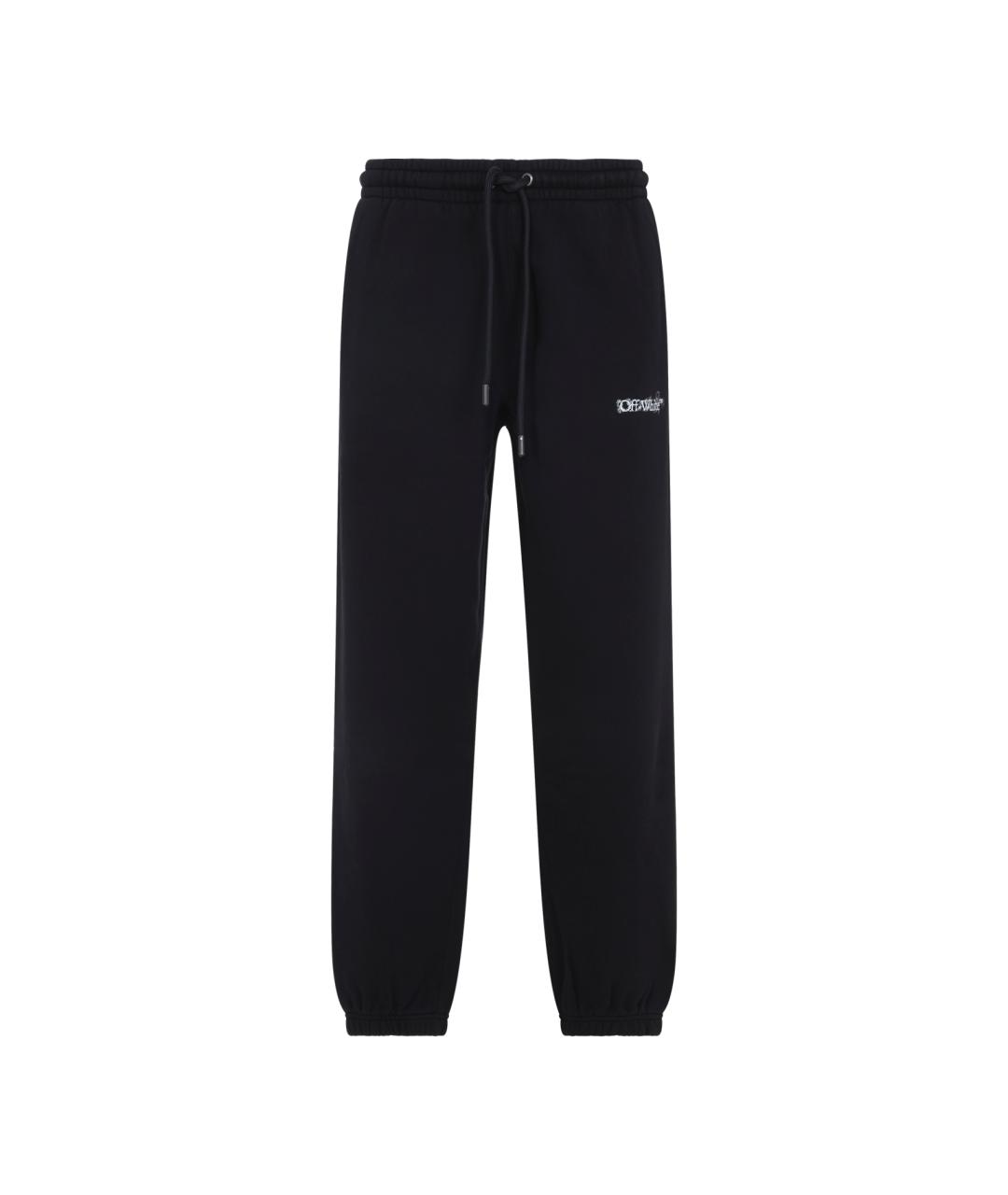 OFF-WHITE Черные хлопковые повседневные брюки, фото 1