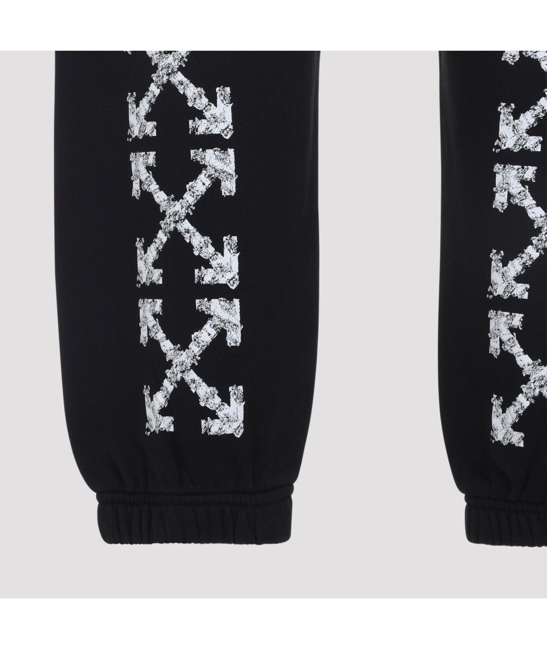 OFF-WHITE Черные хлопковые повседневные брюки, фото 4