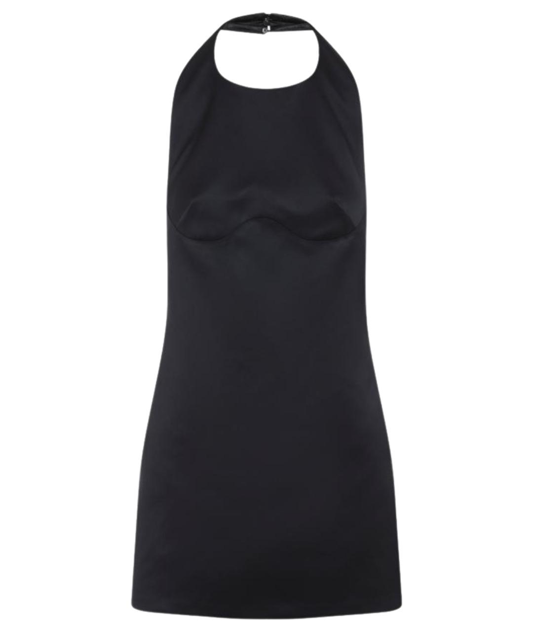 ELISABETTA FRANCHI Черное полиэстеровое коктейльное платье, фото 1