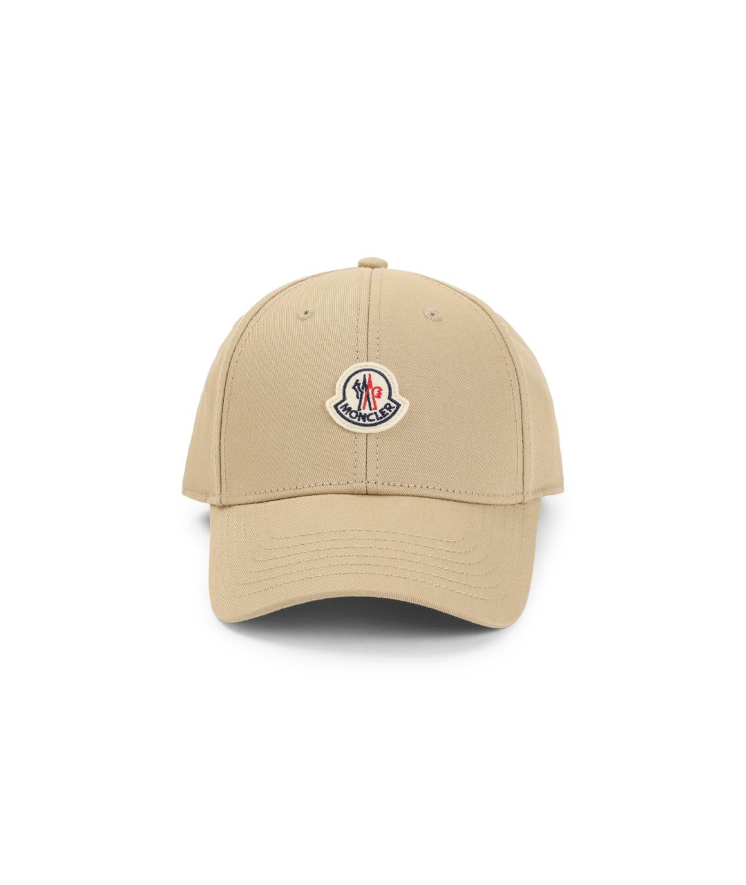 MONCLER Бежевая хлопковая кепка, фото 1
