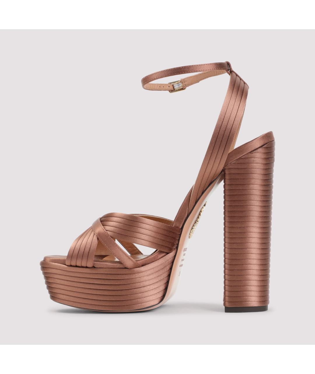 AQUAZZURA Текстильные босоножки, фото 3