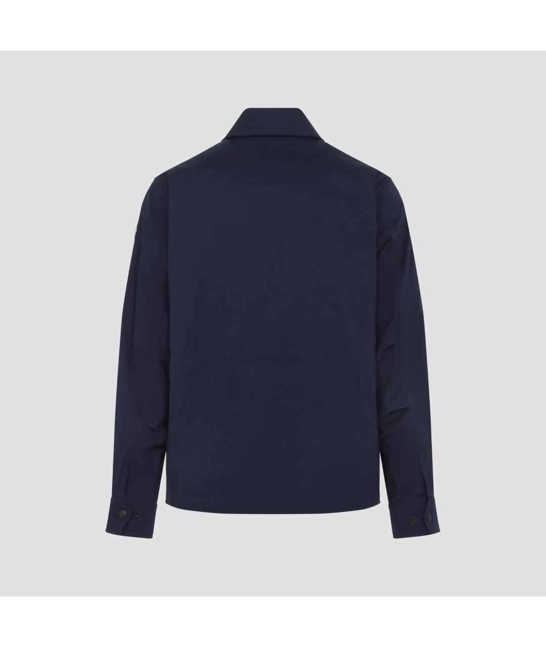 MONCLER Темно-синяя полиэстеровая куртка, фото 2
